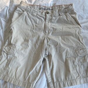 Eddie Bauer Men's Beige Cargo Shorts